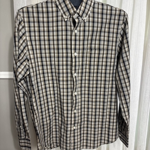 Dockers Other - DOCKERS Shirt Men's Long Sleeve Collared Woven Oxford Plaid Medium Preppy